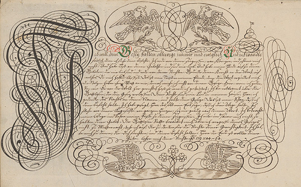 Stredoeurópsky autor z 18. storočia – Žalm 119 - kaligrafia