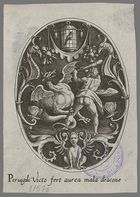 Stredoeurópsky grafik z 18. storočia – Herkules s hydrou
