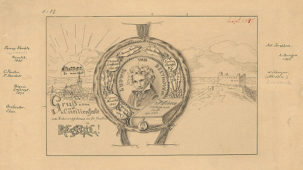 Stredoeurópsky grafik z 18. storočia – Zo slávností Sv. Cecílie v Bratislave 