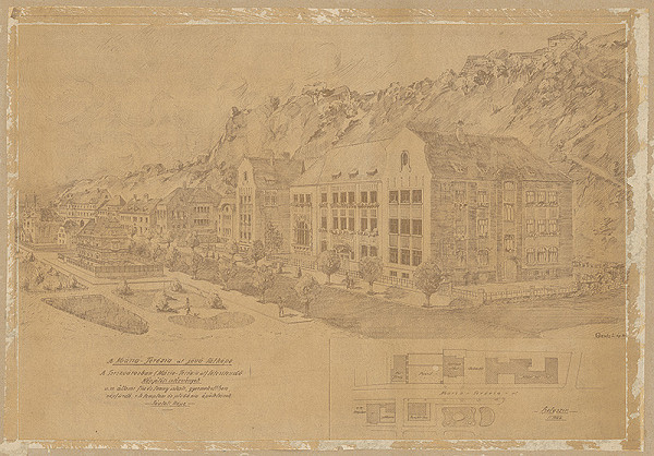 Stredoeurópsky grafik z 19. storočia – Návrh na budúcu ulicu Márie Terézie 