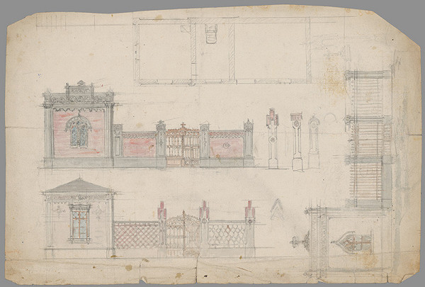 Ignác Feigler st. – Návrh na plot,bránu,fasádu cintorína v Bratislave 