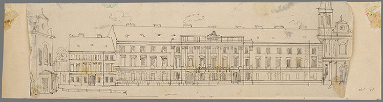 Karl Feigler – Plán fasády Župného domu v Bratislave 