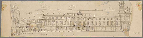 Karl Feigler – Plán fasády Župného domu v Bratislave 