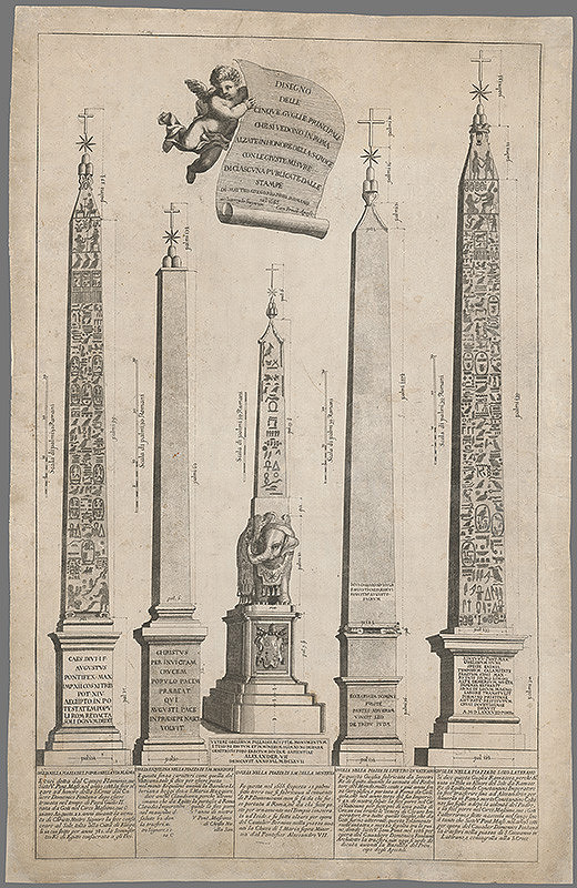 Stredoeurópsky grafik zo 17. storočia – Päť obeliskov