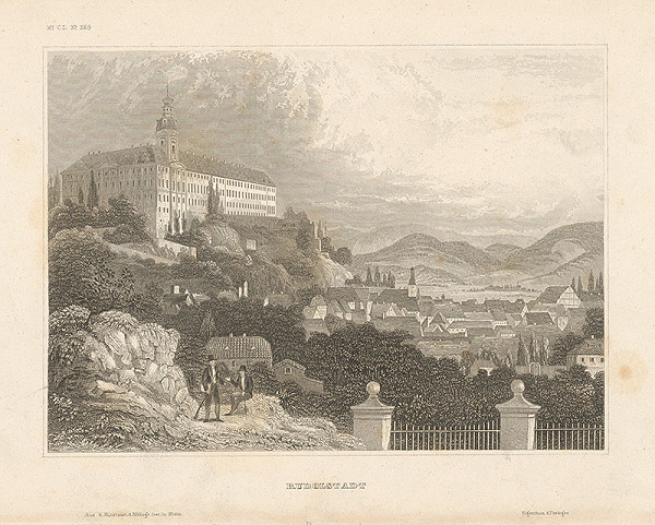 Stredoeurópsky grafik z 19. storočia – Mesto Rudolstadt