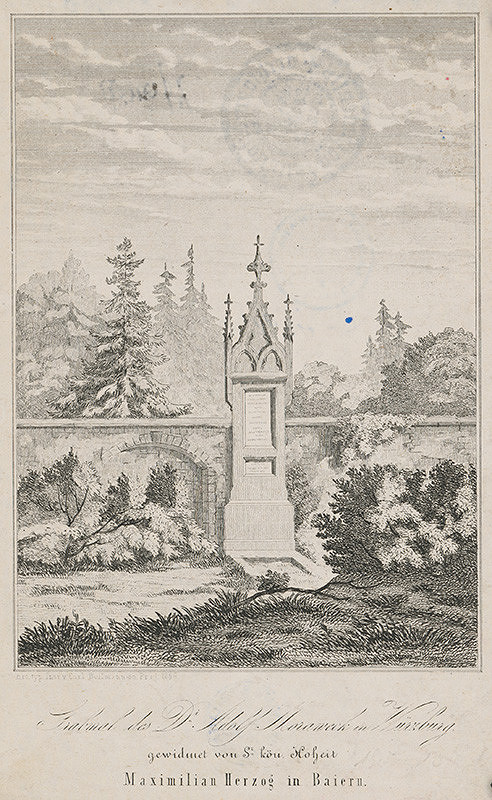 Karel Bellmann – Náhrobok dr. Adolfa Moravka vo Würzburgu 