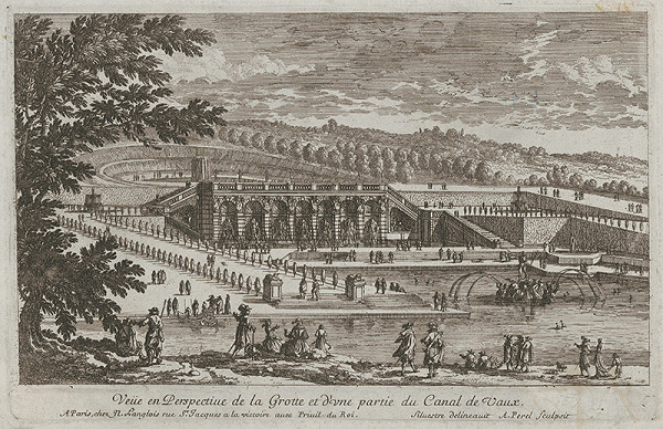 Francúzsky maliar zo 17. storočia – Grotta a časť kanálu de Vaux 