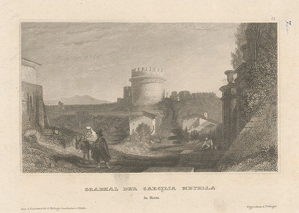 Stredoeurópsky maliar z 19. storočia – Náhrobok Cecília Metella v Ríme 