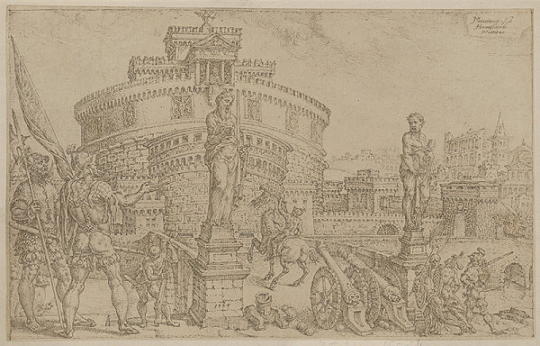 Stredoeurópsky maliar zo 16. storočia – Obliehanie pápeža Clemensa VII. v Engelsburgu 