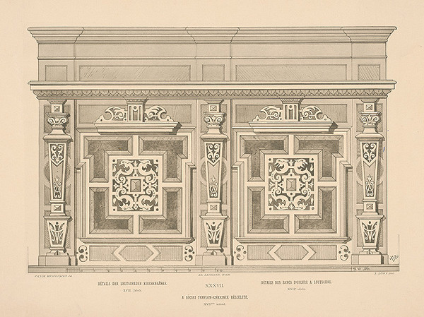 Viktor Myskovszky, Adolf Lehmann – Detail levočských chrámových lavíc