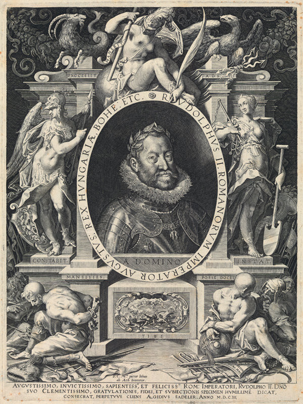  Aegidius Sadeler II. – Alegorický portrét cisára Rudolfa II., 1603, Galéria mesta Bratislavy