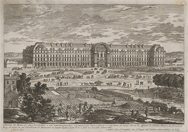 Francúzsky maliar zo 17. storočia – Budova Mars alebo Invalidov v Paríži 