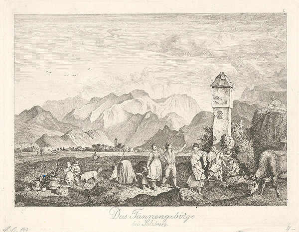 Rakúsky maliar z 18. storočia – Tännengebirge pri Soľnohrade