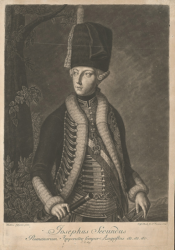 Johann Gottfried Haid, Pompeo Batoni – Portrét cisára Jozefa II.