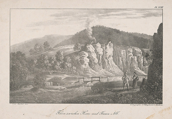 Gustav Engelmann, Jan Arthur Boillot – Žena a pán medzi skalami Álp