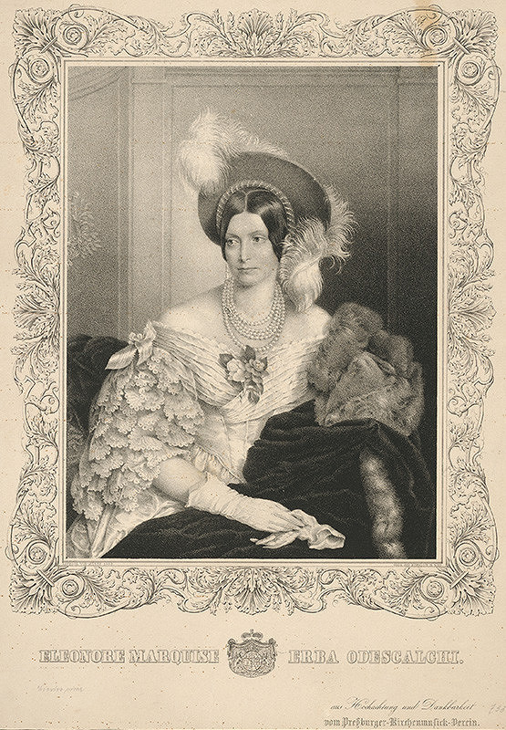 Friedrich Miletz – Portrét Eleonory Marquise Odescalchi