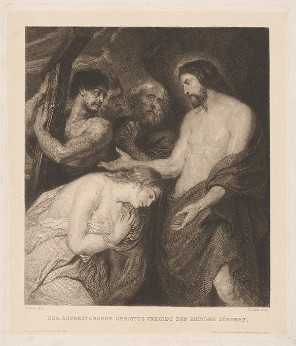 Stredoeurópsky maliar z 19. storočia – Kristus odpúšťa kajúcim hriešnikom 