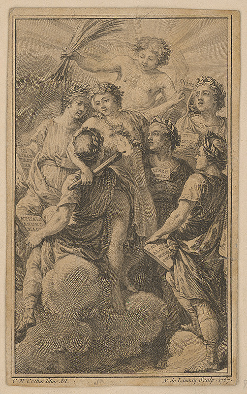 Charles-Nicolas Cochin ml., Norbert de Launay – Velebenie francúzskych dramaturgov 