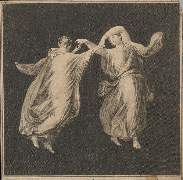 Stredoeurópsky grafik z 19. storočia – Tancujúce devy