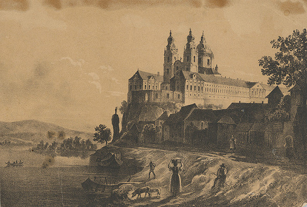Rakúsky maliar z 19. storočia – Kláštor Melk na Dunaji