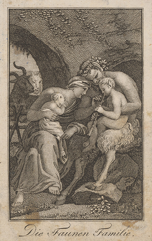 Nemecký maliar z 18. storočia – Rodina Fauna