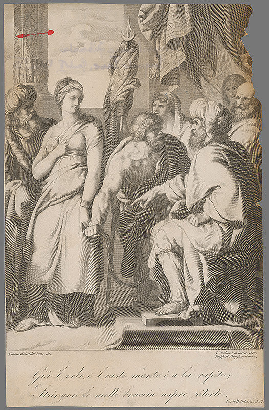 Innocente Migliavacca, Francesco Sabatelli – Sofronia pred Aladinom 