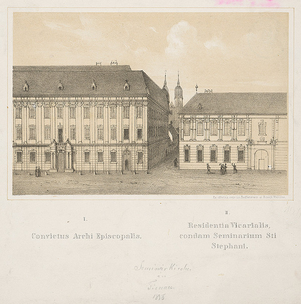 Stredoeurópsky grafik z 19. storočia – Marianum - Mariánsky seminár a Stephaneum - Seminár sv. Štefana v Trnave