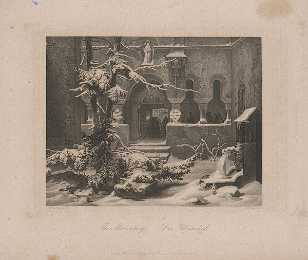 Albert Henry Payne, Carl Friedrich Lessing – Kláštorný dvor v zime