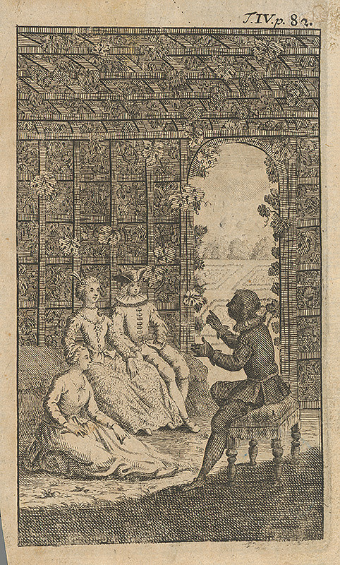 Stredoeurópsky grafik z polovice 18. storočia – V besiedke