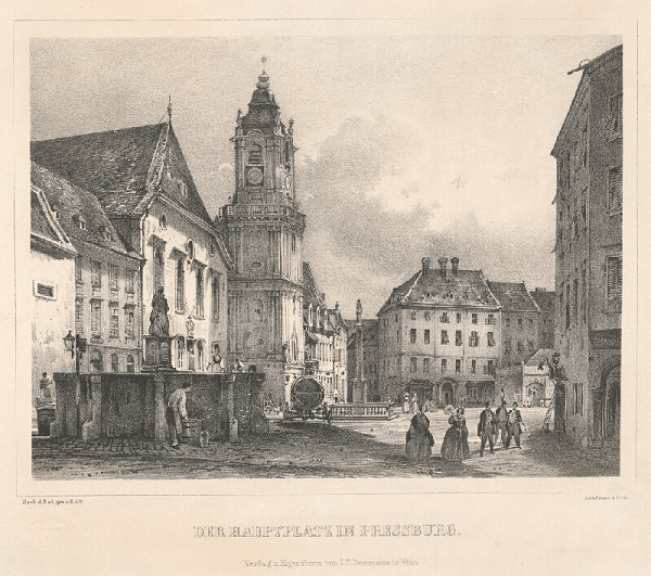 Franz Josef Sandmann, Rudolf Alt – Hlavné námestie v Bratislave 