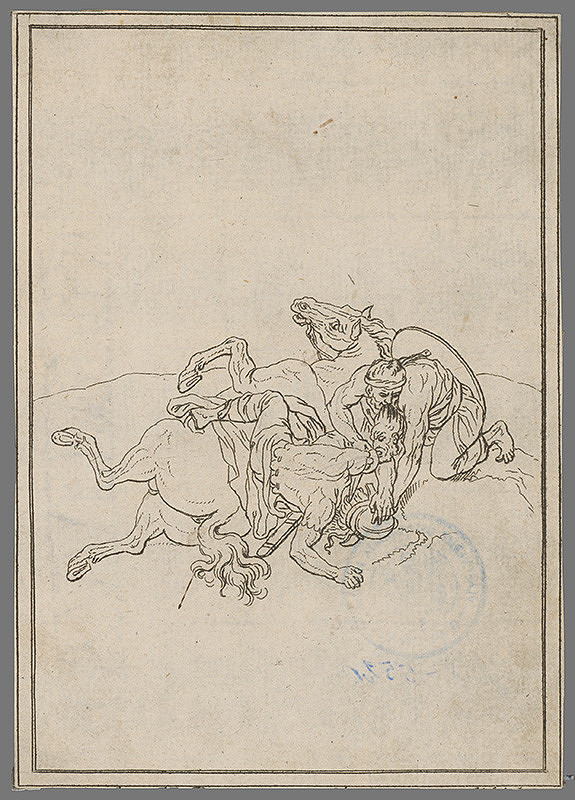 Stredoeurópsky grafik z 19. storočia – Prepadnutie 