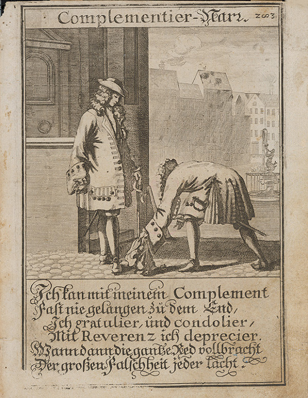 Stredoeurópsky grafik z 1. polovice 18. storočia – Klaňajúci sa blázon
