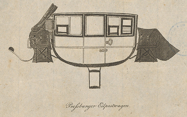 Stredoeurópsky grafik z 19. storočia – Bratislavský poštový voz