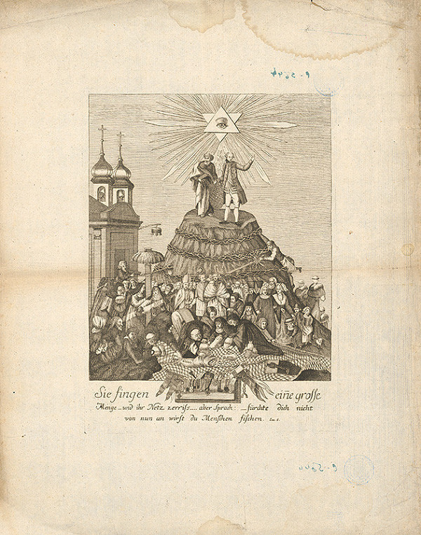Stredoeurópsky grafik z 18. storočia – Satira na zrušenie kláštorov