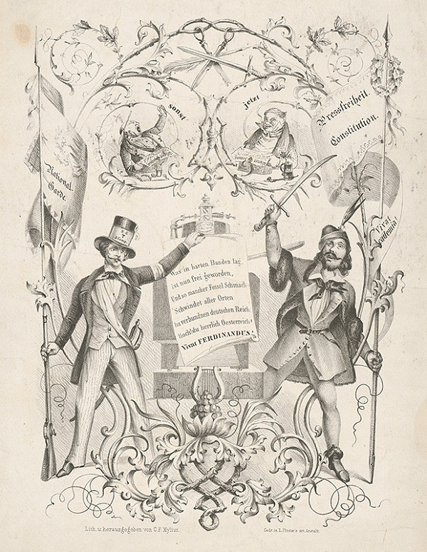 Carl Friedrich Mylius – Karikatúra na panovanie Ferdinanda V.