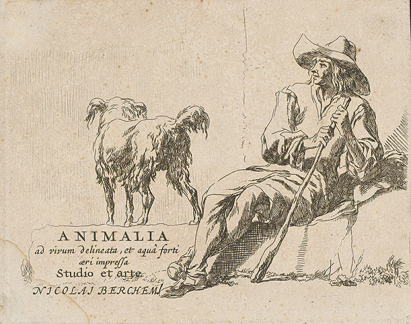 Nicolaes Berchem – Titulný list knihy Animalia