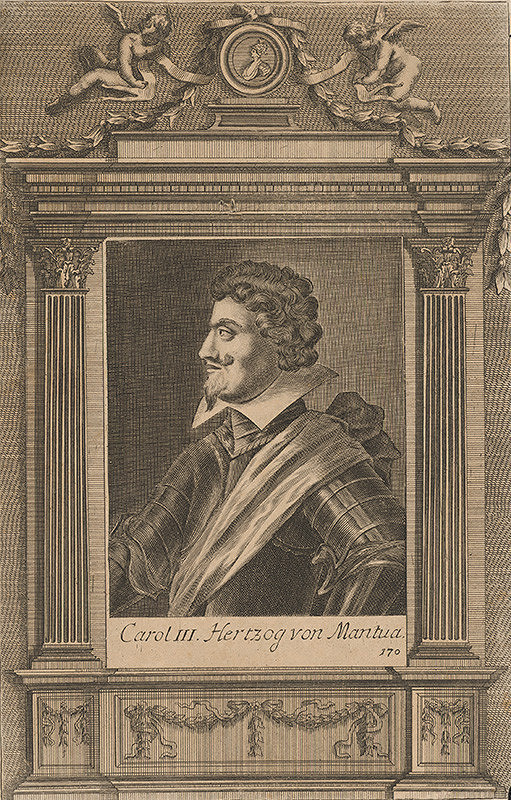 Stredoeurópsky grafik z 18. storočia – Portrét Karola III. Gonzagu-Nevers