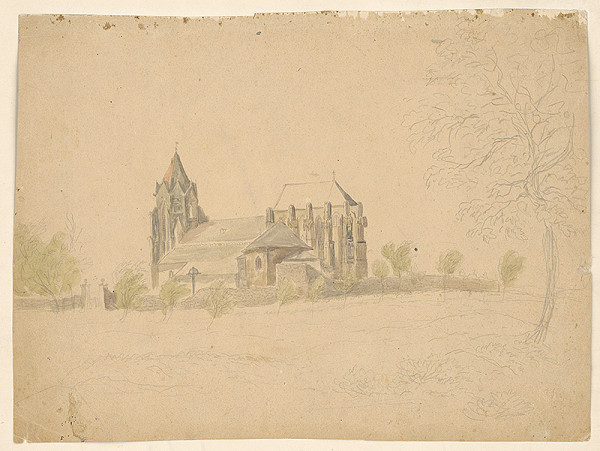 Stredoeurópsky grafik z 19. storočia – Kostol v Deutsch Altenburgu