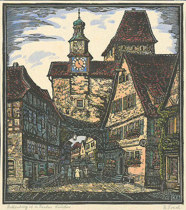 Karol Frech – Mestská brána v Rothenburgu