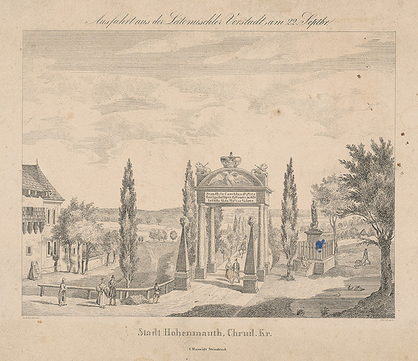 Ferdinand Karl Klimsch, Schembera – Návšteva cisára Františka II. v Litomyšli v roku 1833
