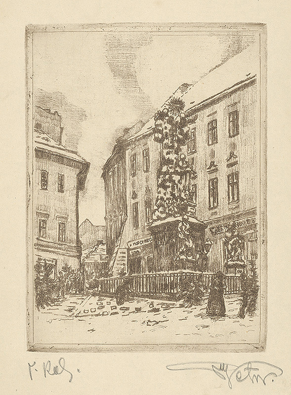 Stredoeurópsky grafik z 20. storočia – Námestie v Brne