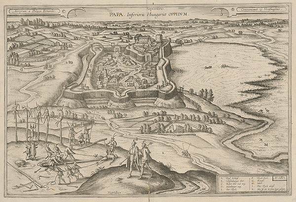 Joris Hoefnagel – Plán mesta Pápa 