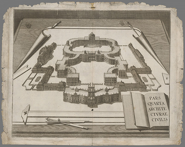 Stredoeurópsky grafik z konca 17. a začiatku 18. storočia – Fasáda zámku vo Versailles
