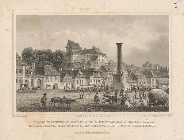 W. Knopfmacher, Ludwig Rohbock – Pohľad na námestie a kláštor piaristov