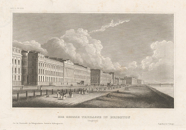 Stredoeurópsky grafik z 19. storočia – Veľká terasa v Brightone