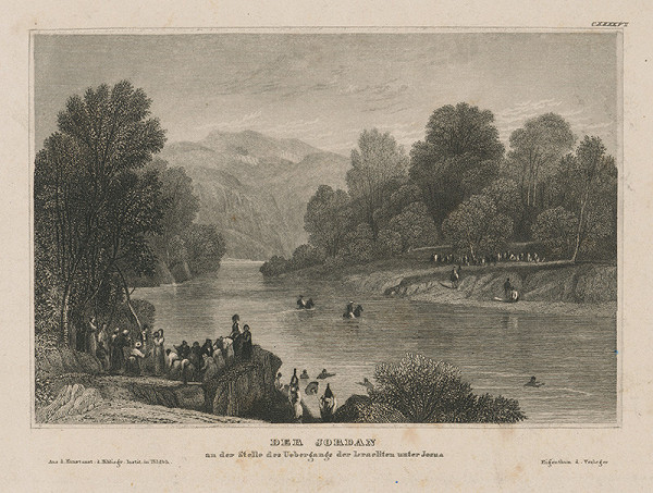 Stredoeurópsky grafik z 19. storočia – Rieka Jordán