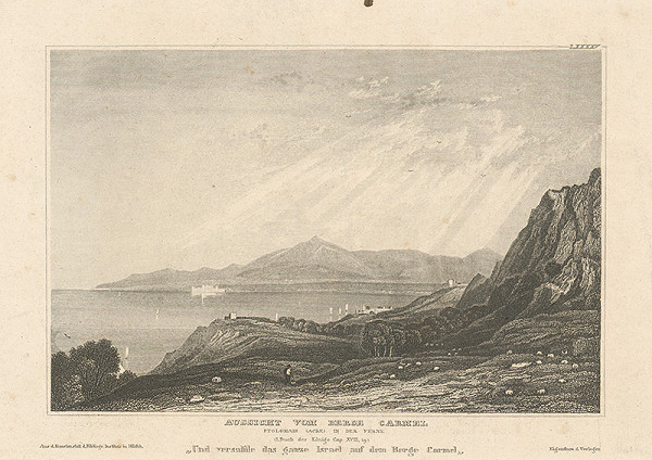 Stredoeurópsky grafik z 19. storočia – Pohľad z vrchu Carmel