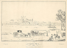 Carl Bschor – Pohľad na Bratislavu z juhu 