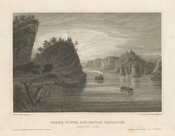 Stredoeurópsky grafik z 19. storočia – Rieka Misisipi