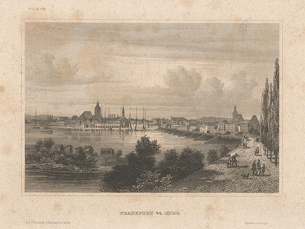 Stredoeurópsky grafik z 19. storočia – Frankfurt nad Odrou